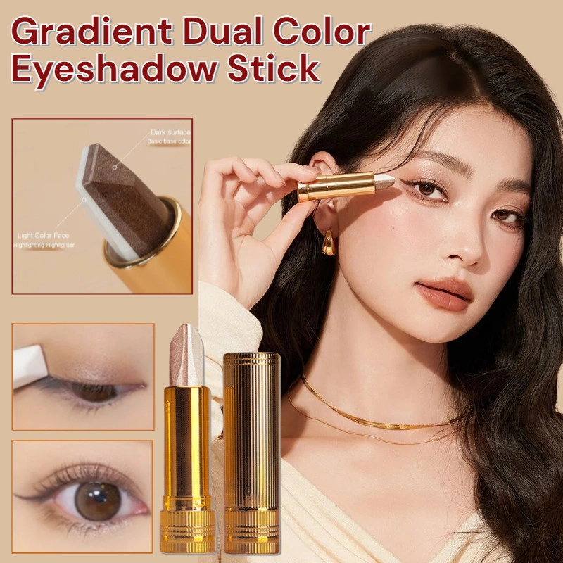⭐Free shipping❤️【Tahan Lama 12 Jam】Eye Shadow Stick 2 Warna Stick Gradient /Waterproof & Anti Smudge/Glowing Alami/Mudah Dipakai Pemula/Effek 3D Mata /Bisa untuk Highlighter & Inner Corner