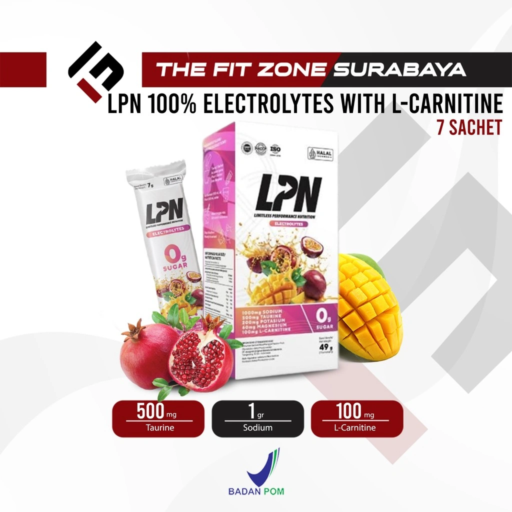 LPN 100% Electrolytes with L-Carnitine 7 Sachet 49 Gram Powder
