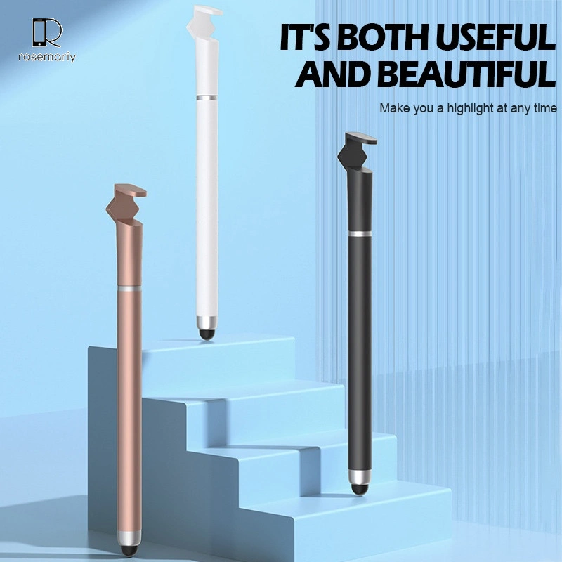 Stylus Touchscreen Standing Phone Holder Hp + Touch Screen Smartphone Stylus 3 in 1 Pen- Rose'3C