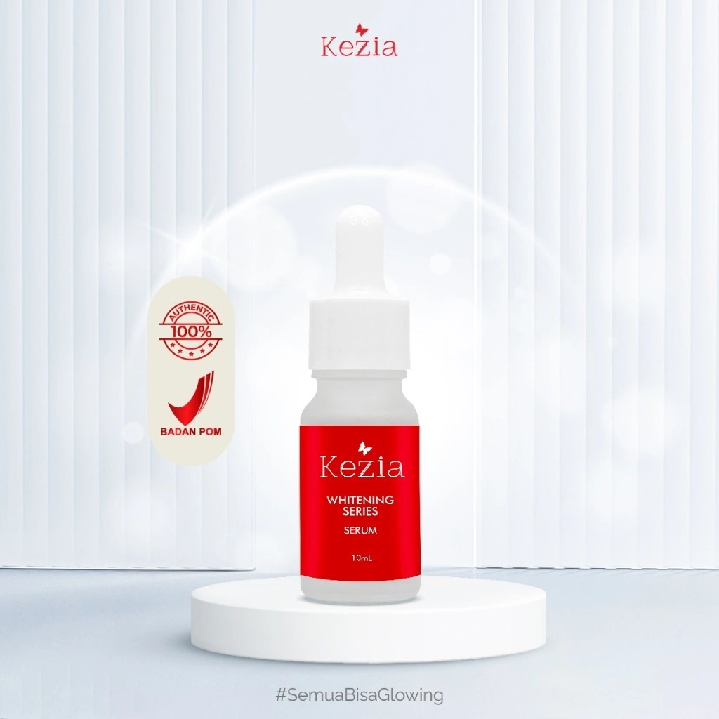 KEZIA Skincare Whitening Serum 10ml - Ekstrak anggur Ekstrak buah bit Vitamin C Mencerahkan kulit meningkatkan elastisitas kulit Mengurangi kerutan Arbutin Wajah