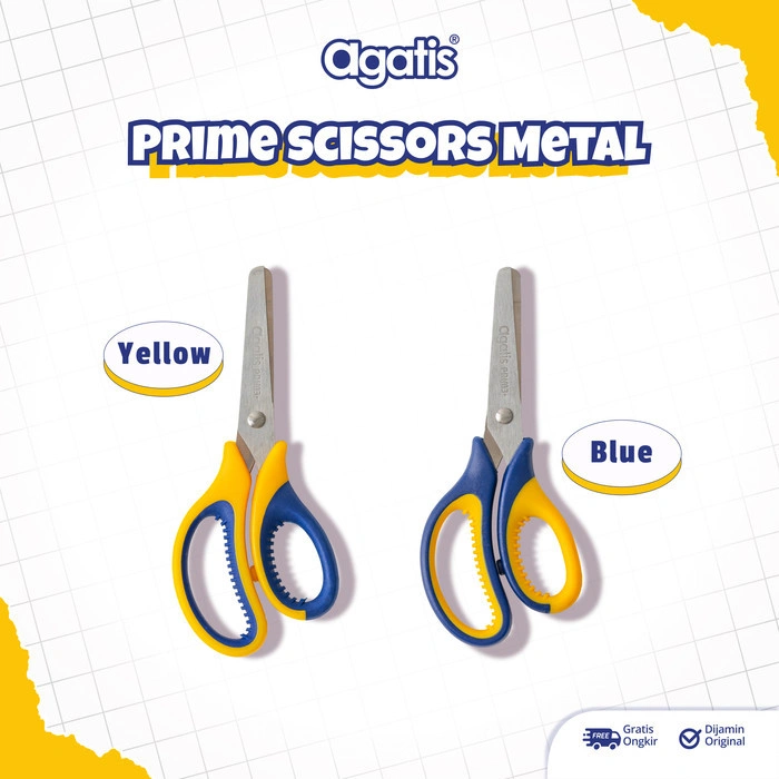 Asaba Stationery- Agatis Prime Scissor Gunting Metal - Yellow