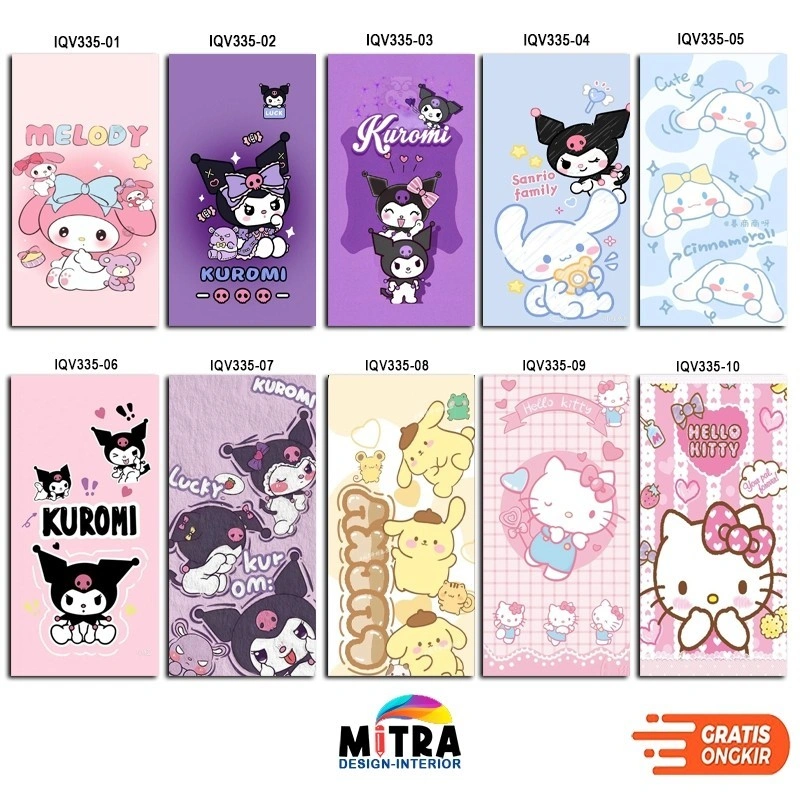 Hiasan dinding kamar poster karakter sanrio cinnamoroll kamar wanita ruang anak kamar anak IQV-335