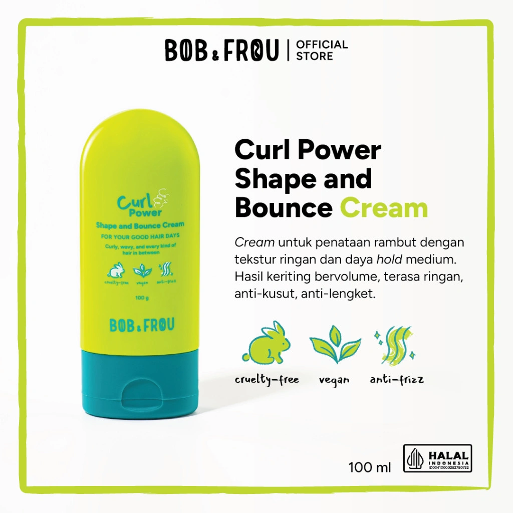 BOB & FROU - Curl Power Shape And Bounce Cream - 100g - Curl Cream