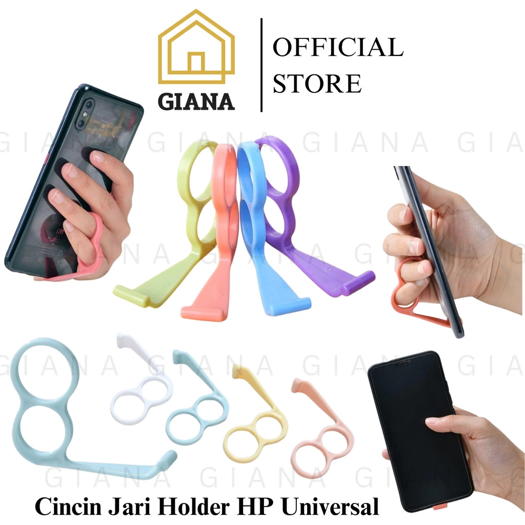 GIA Holder Cincin Jari Anti Slip Penyangga Hp Dudukan Ponsel Phone Holder Ringstent Universal