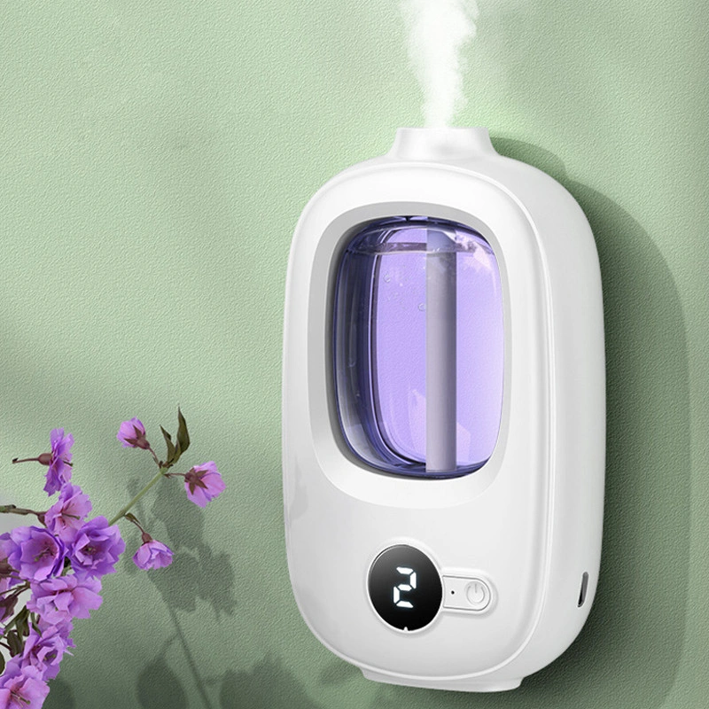 Automatic LED Wall-Mounted Mini Humidifier - Aromatherapy Diffuser with 5 Modes, Room Freshener