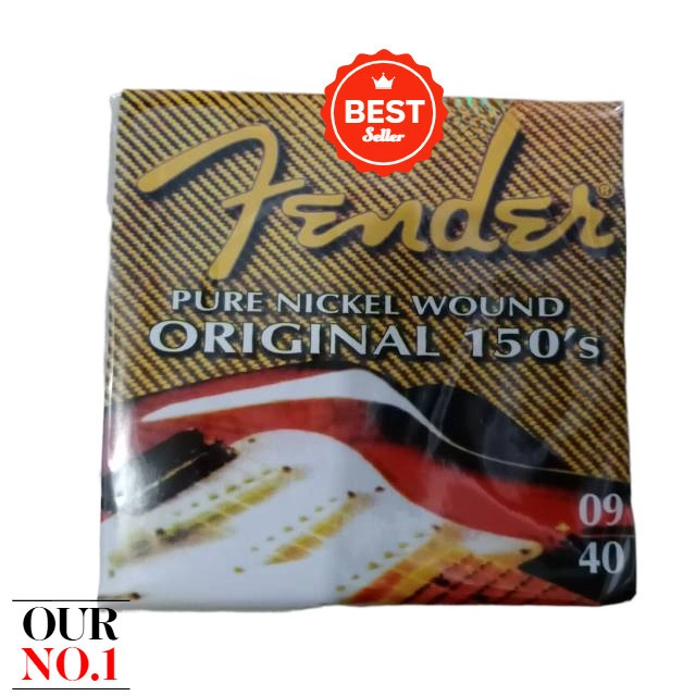Paket Senar Gitar Fender Akustik Elektrik 1 Set + PICK GITAR - Kualitas Terbaik