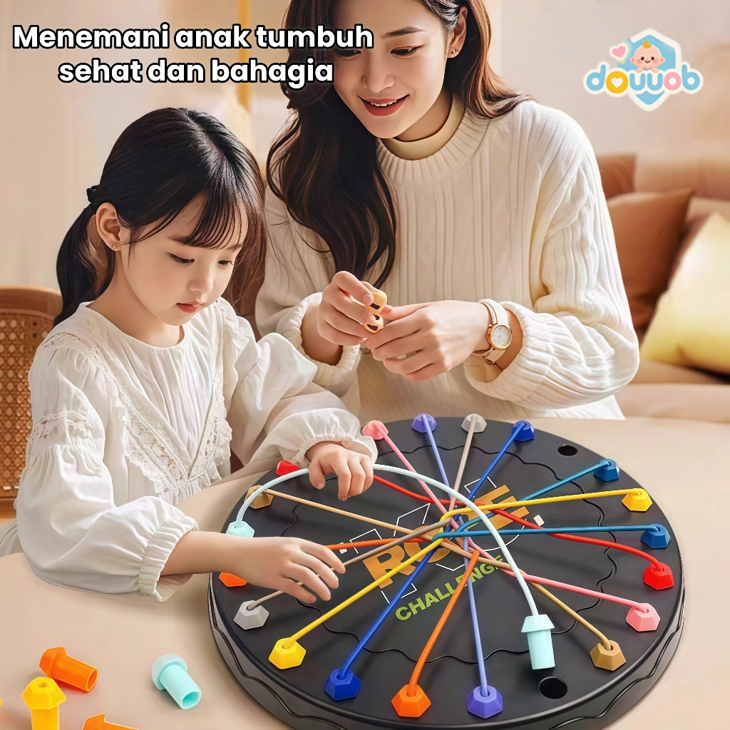 Rope Unravelling Game/  Mainan Edukasi /  Mainan Edukasi Yang Logis/  Mainan Keluarga/ Permainan Pesta Keluarga/ Mainan Interaktif Orangtua-Anak