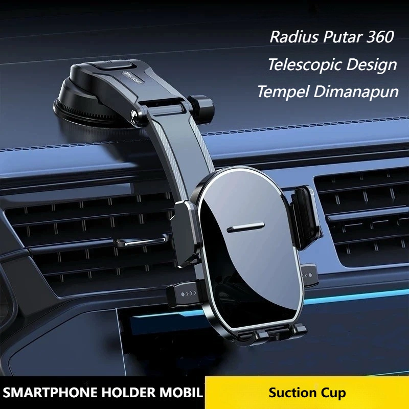 Lock Suction Mobil 360° Dashboard Car Holder Universal Putar HP