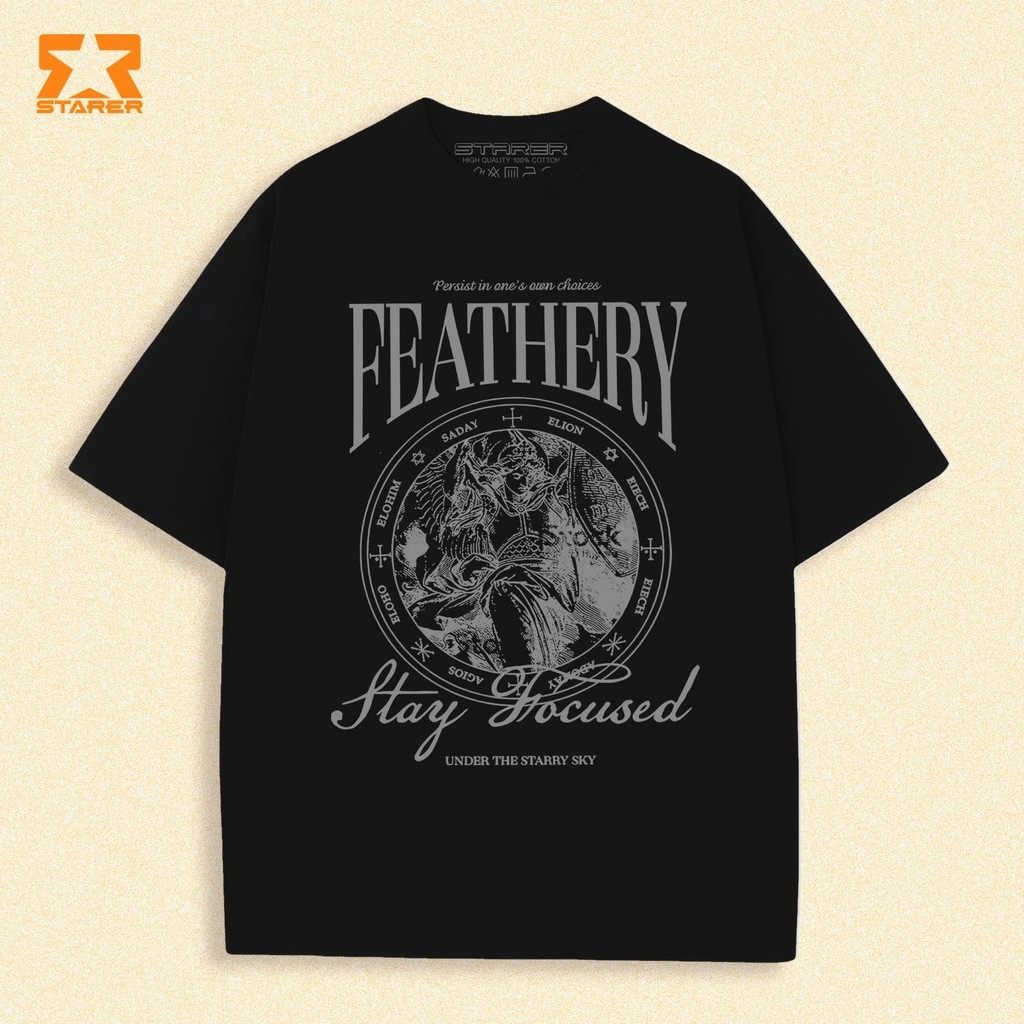 STARER Kaos Oversize Pria Distro T-shirt Basic Polos Cotton  Wanita Lengan Pendek Baju Sablon 0141 fth