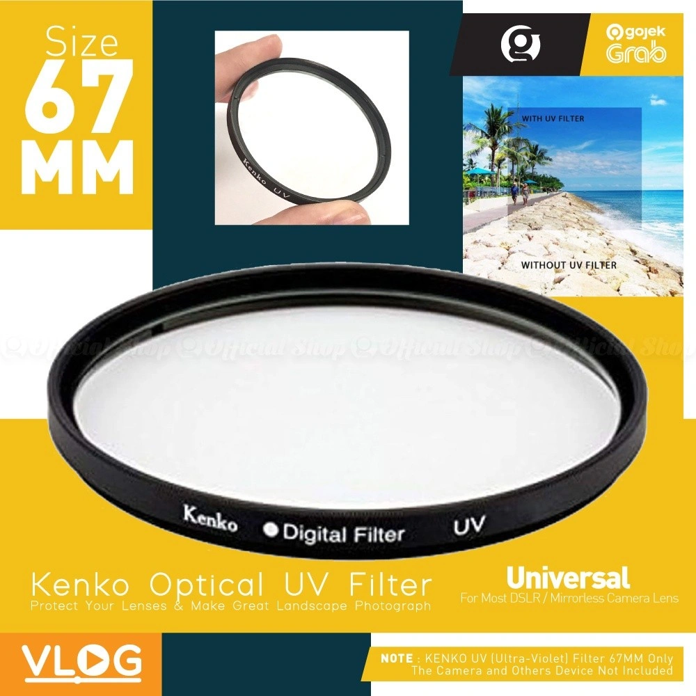 Kenko UV Lens Filter 67mm Ultra Violet Protector Lensa Pelindung Optical 67 mm