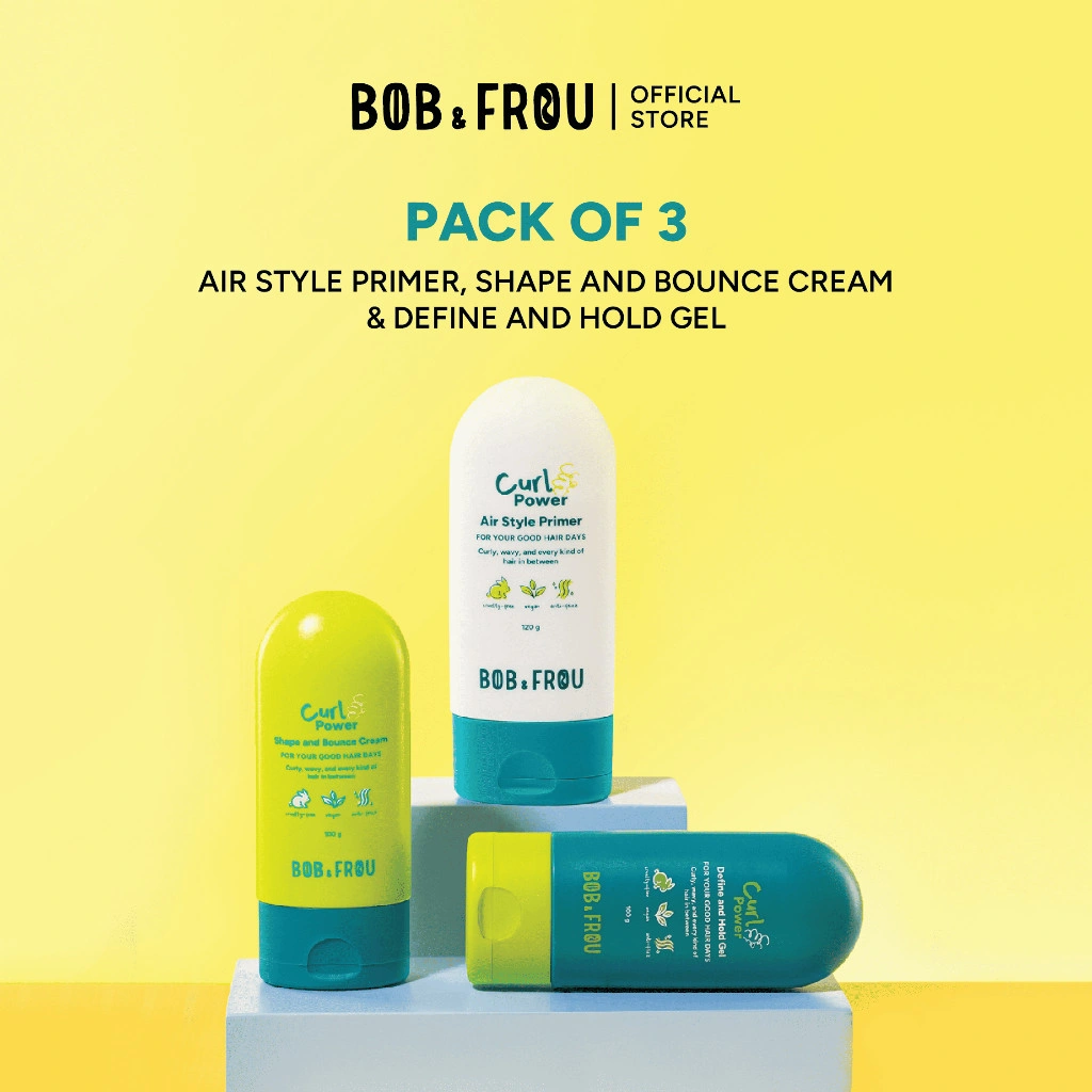 BOB & FROU - The Everything Bundle - Curl Power Air Style Primer x Shape and Bounce Cream x Define and Hold Gel