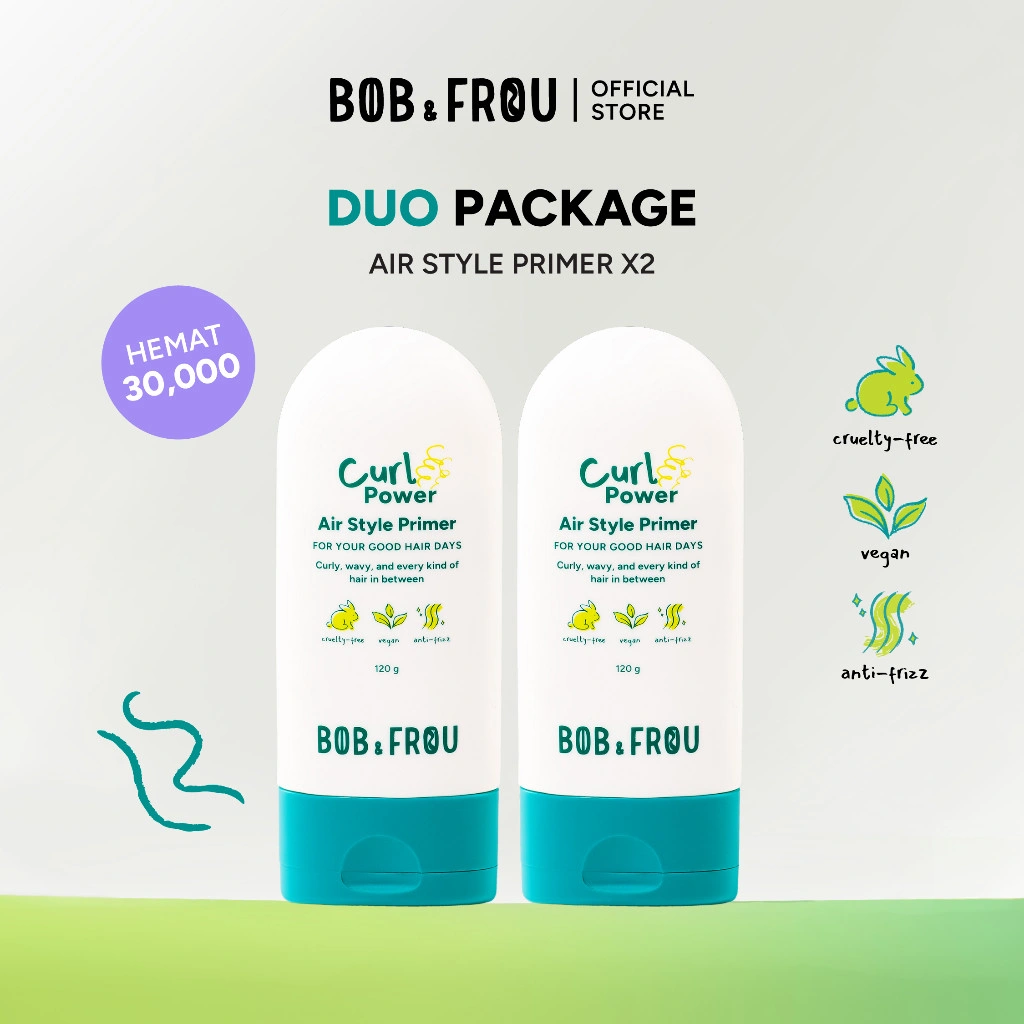 BOB & FROU - Duo Package - Curl Power Air Style Primer - 120g - Leave In Conditioner