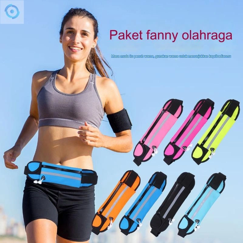 COD ⚡ Tas Lari Pinggang Olahraga Waterproof 1 Kantong / Running Bag Aksesoris Olahraga