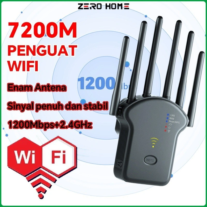 ZERO 6 Antenas 7200Mbps/5GHz WIFI Repeater Wireless Wifi Extender WiFi penguat router,repeater, plug and play, sinyal penetrasi dinding kuatdan stabil Booster Ultra-Fast Transmission Wireless Extender