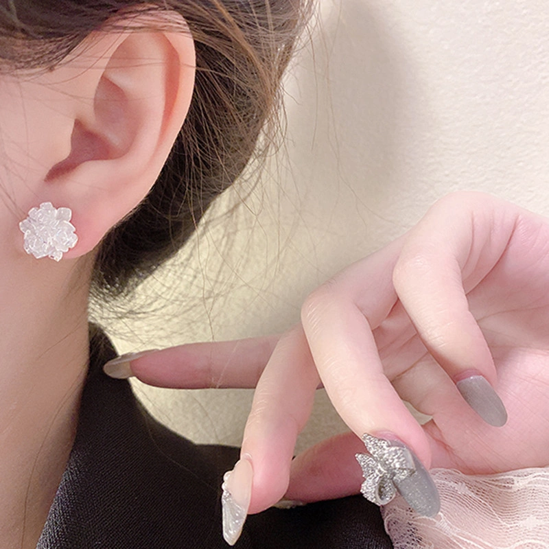 Ginmme Perak Sterling 925 Anting Stud Anting Mawar Temperamen Mewah Desain Fashion