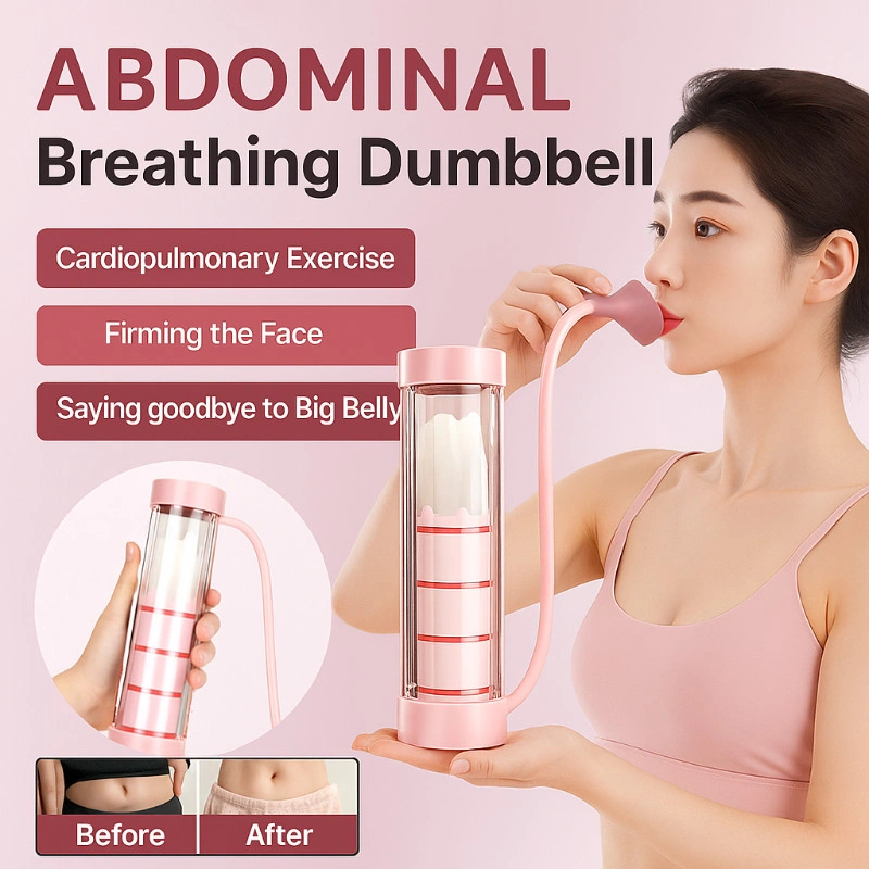 Dumbel pernapasan Alat pembentuk lemak Peningkat kapasitas paru-paru Alat kebugaran multifungsi Latihan otot wajah dan otot perut Alat latihan untuk membentuk wajah V-line