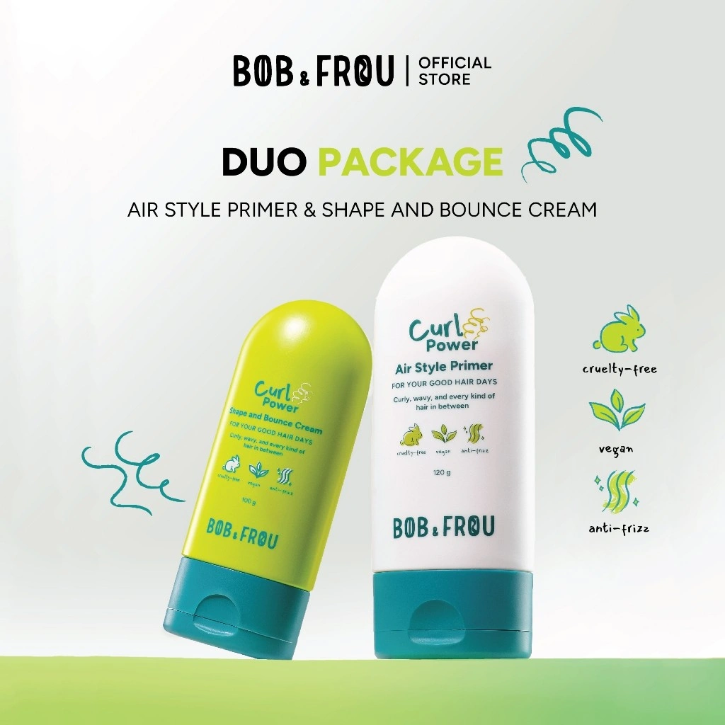 BOB & FROU - The Essentials Bundle - Curl Power Air Style Primer x Curl Power Shape and Bounce Cream