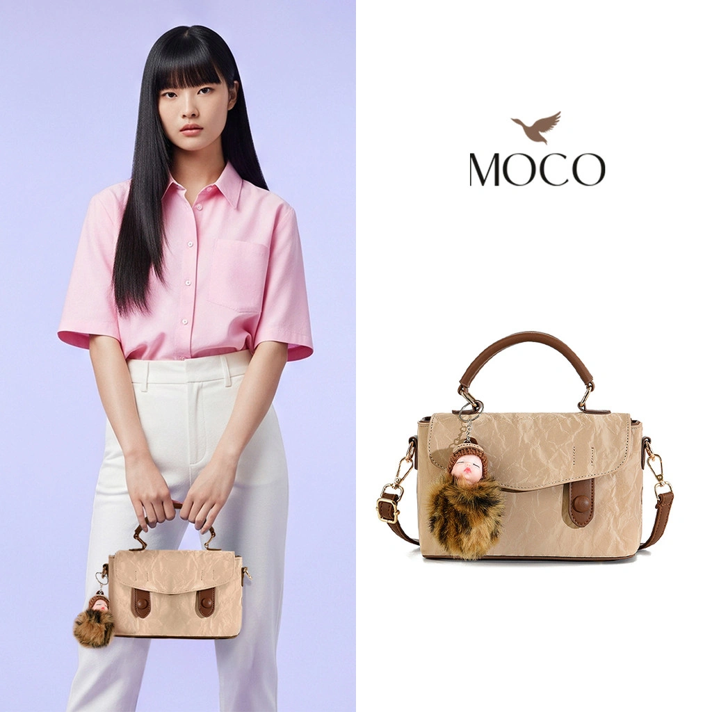 MOCO OFFICIAL - Lorraine Bag Fashion Tas Selempang Wanita Gaya Retro Korea Dengan Charm Lucu 6636