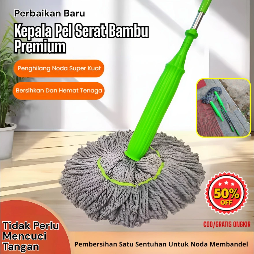 ⚡️(Pengiriman Cepat 24 Jam)⚡️【COD】[Dehidrasi Dalam 1 Detik] Twist Mop/Alat Pel Lantai Putar Otomatis 360 Derajat/Microfiber Daya Serap Tinggi Lepas Pasang Kain Pel/Peras Putar Otomatis Alat Pembersih Lap Lantai Basah Cepat Kering Serbaguna