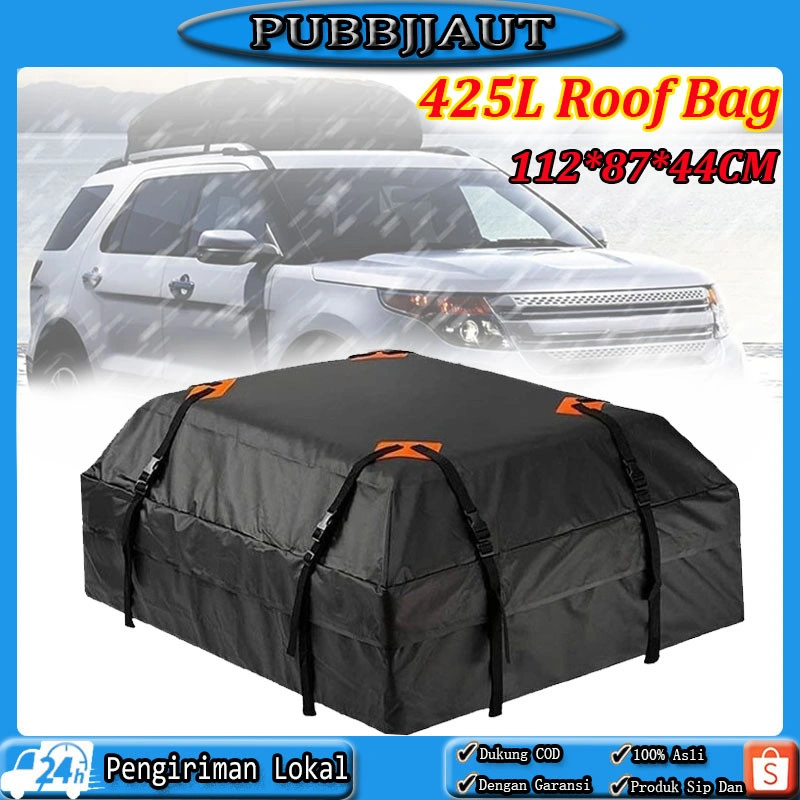 425L Tahan Air Mobil Rak Atap Tas/Roof Bag Mobil Waterproof Roof Rack Bag Mobil Perjalanan Berkemah Penyimpanan Bagasi Tas Non-Slip Tikar Jenderal Otomotif