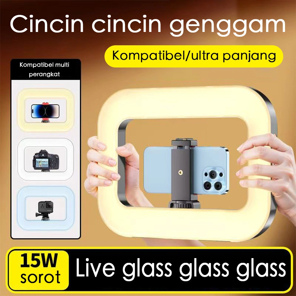 Ringlight RGB Lampu Pengisi Video Light Fotografi Langsung Keindahan Suasana Cahaya Sudut Yang Dapat Disesuaikan 360° Cocok Untuk Ponsel Kamera
