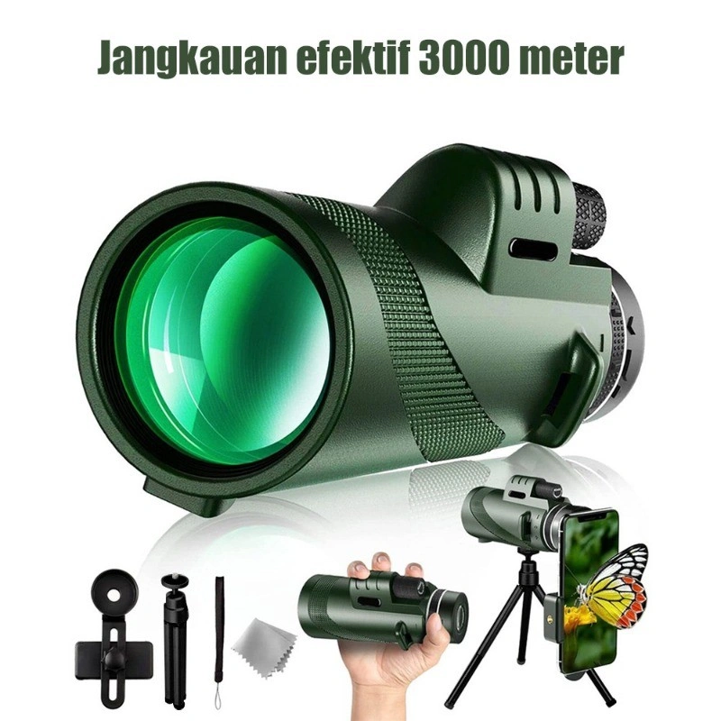 Lensa  Lens Kamera Tele Zoom HP 80*100 Universal  Handphone Bermata HD Ponsel Lensa Camera HP Ponsel Lensa Zoom Optik Dengan Tripod Untuk