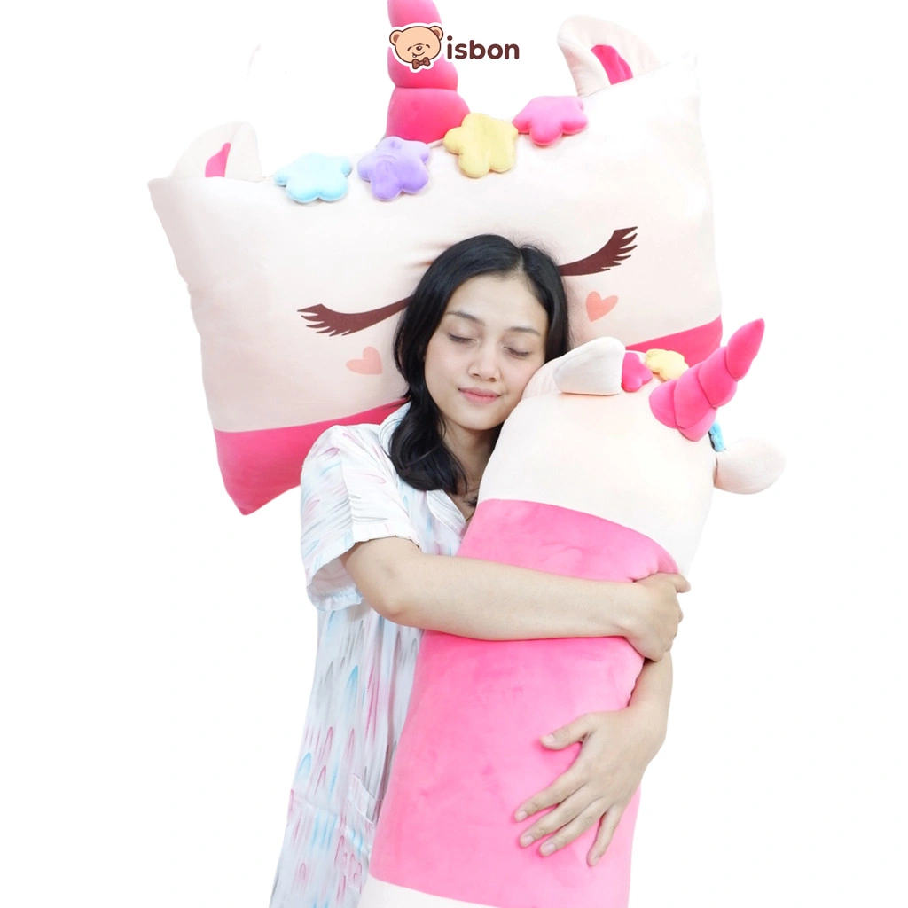 Boneka guling unicorn jumbo warna warni karakter kuda pony bahan halus lembut dijamin premium anti alergi aman bagi bayi dan anak sehingga cocok untuk kado