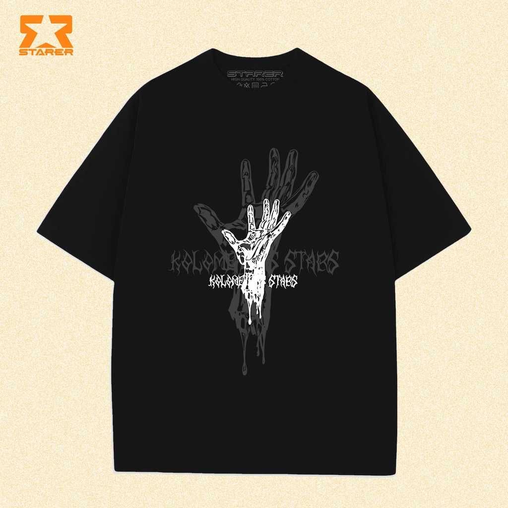 STARER Kaos Distro T-shirt Basic Polos Cotton Pria Dan Wanita Lengan Pendek Baju Sablon 0122