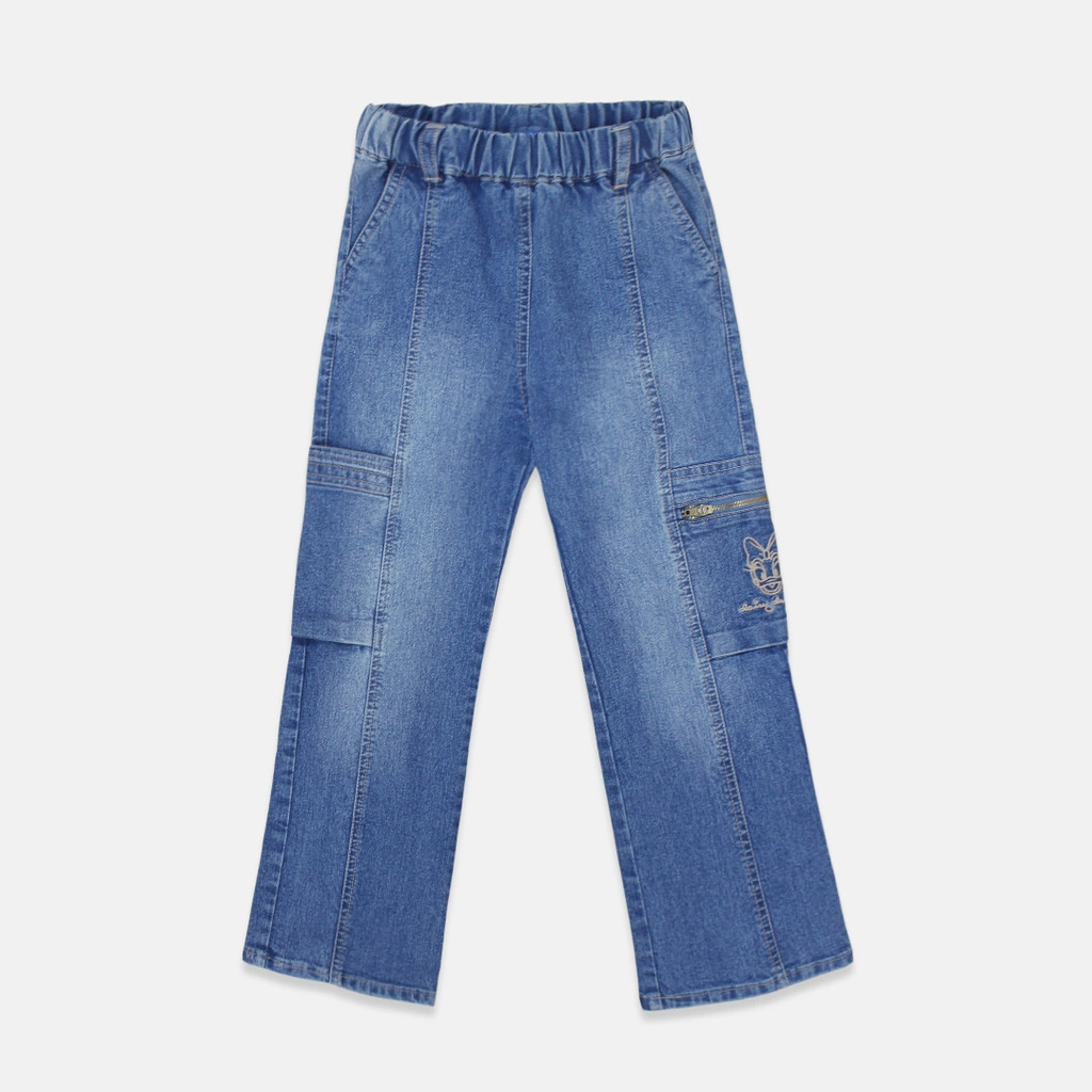 Long Cargo/ Celana Panjang Cargo Anak Perempuan Blue/ Daisy Be Amazing