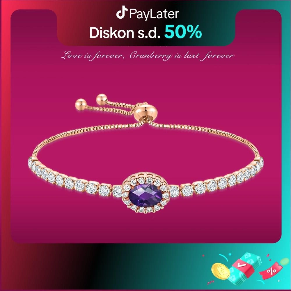 Gelang Bracelet Perhiasan Wanita Fashion Tangan Bangle Couple Kado Gift Pacar Istri Cewek Cewe COD Anniversary Pasangan Wanita High Quality Grade VVS1 5A Store Anti Karat Luntur Berubah Garansi 1 Tahun B15