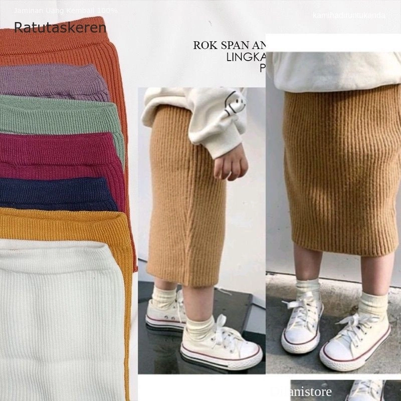 Rok Anak RIK1124 Rajut 1-6 Tahun Rok Rajut Span Anak Perempuan Rok Anak Kekinian Keren