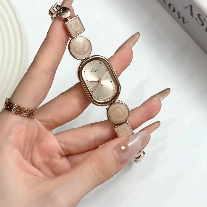 [NEW] BARBEE GEDI OVALE Jam Tangan Wanita Korea Strap STAINLESS STEEL Analog Fashion Korea