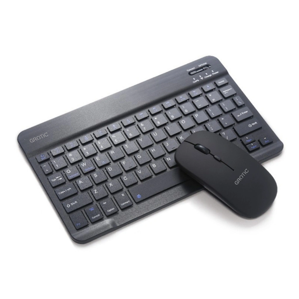 ALOHILOHI Keyboard Mouse Set Wireless Bluetooth 10 inch For Laptop PC Tablet Mobile Phone