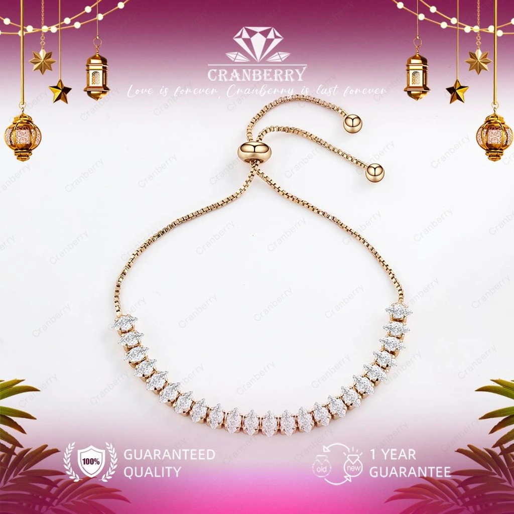 Gelang Bracelet Perhiasan Wanita Fashion Tangan Bangle Couple Pasangan Wanita High Quality Untuk Tunangan Lamaran Gift Kado Pacar Istri Cewek Grade VVS1 5A Store Anti Karat Luntur Berubah Garansi 1 Tahun B16