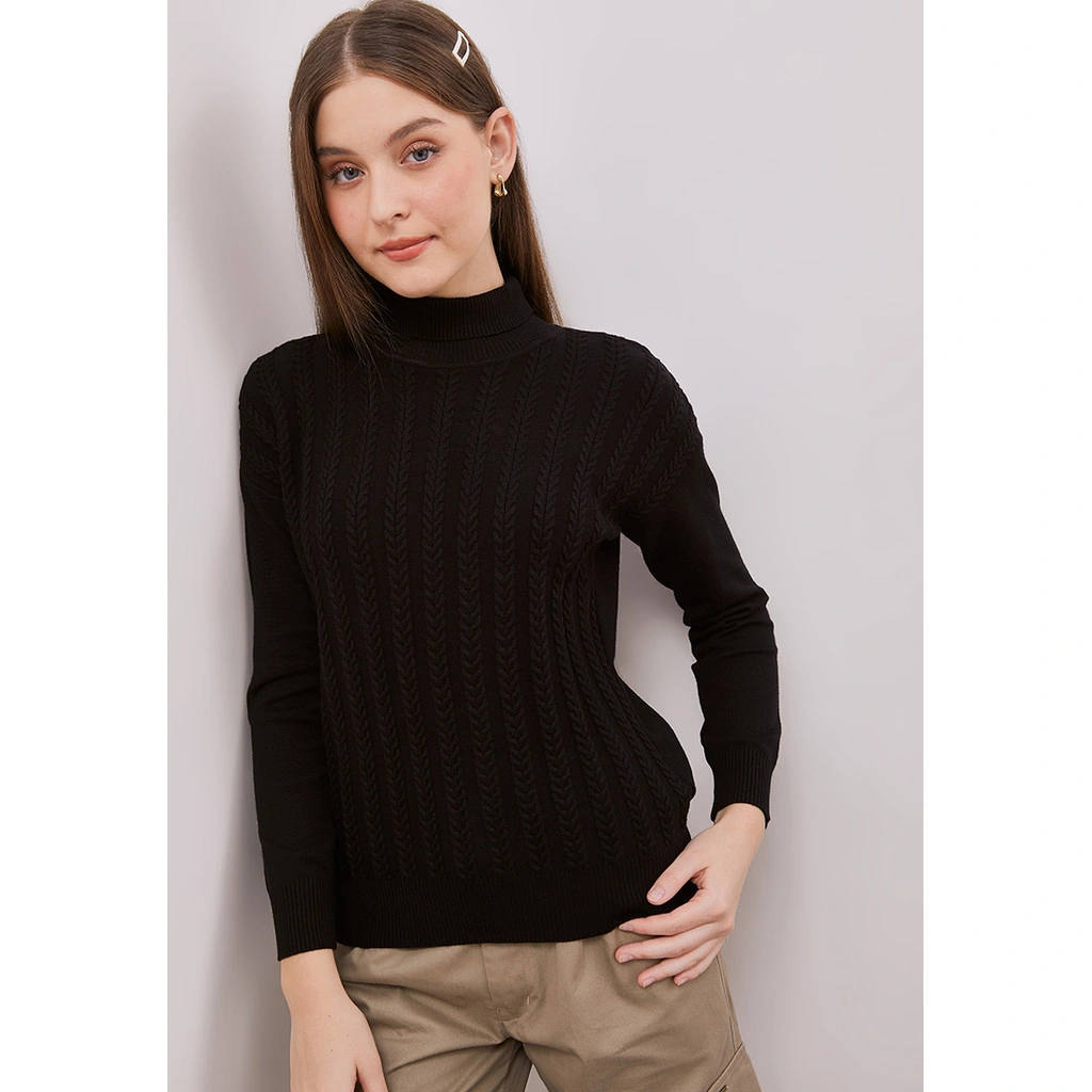 Savira Top Sweater Knitted Black