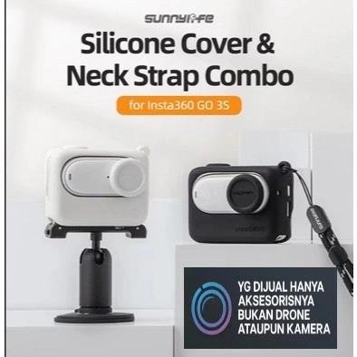 Sunnylife Silicone Protective Cover Case and Neck Strap Insta360 Go 3S