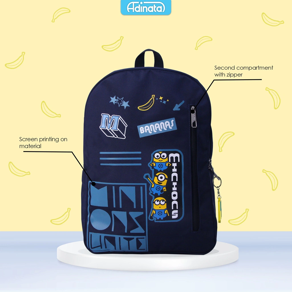 Adinata Minion New York Tas Sekolah Ransel XL Anak Laki-Laki Tas Fashion