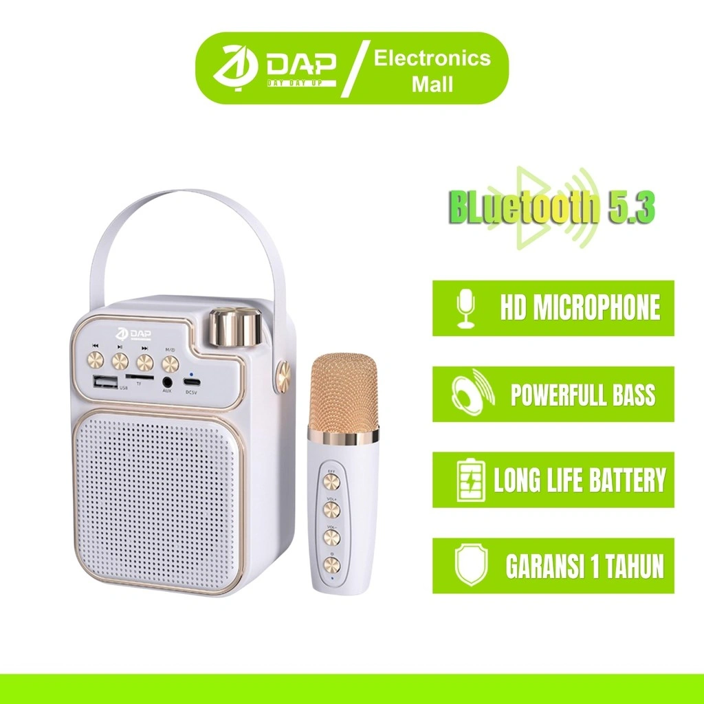 DAP D-VY22 High Volume Karaoke Speaker – 3 Inch Bluetooth with Free Microphone - Garansi 1 Tahun