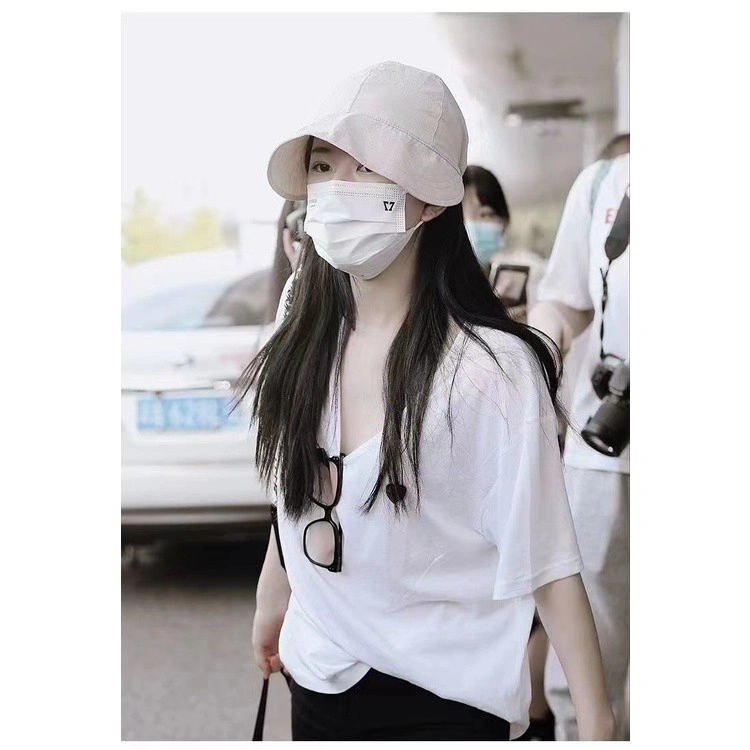 Topi Pantai Korea RIK1124 Visor Anti Sinar UV Bucket Half Aksesoris Fashion Kekinian PTAA Keren