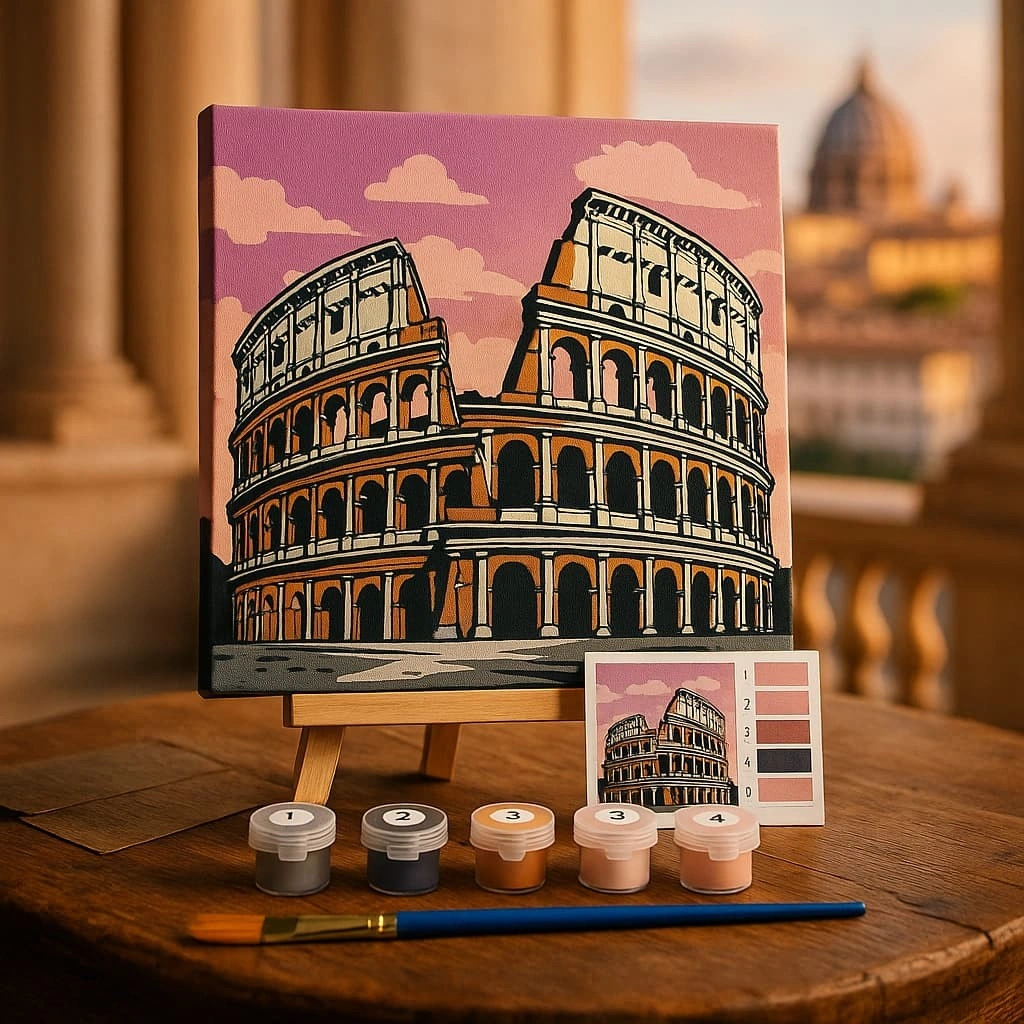 SFO - DIY Paint By Numbers Kit 1 Set - Colosseum Italy AL