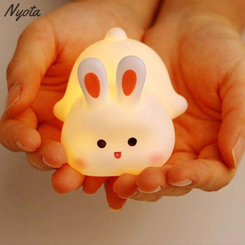 Lampu Tidur Anak LED Rabbit Silicon Lampu Malam Hiasan Night Lamp nyota