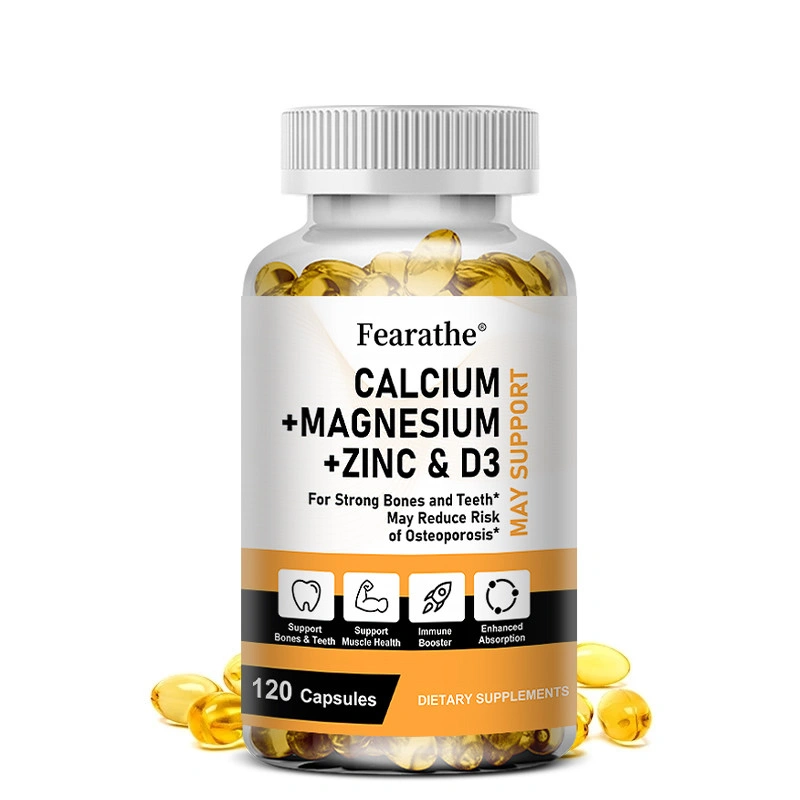 Calcium, magnesium, zinc with vitamin D3 for strong bones and teeth, heart, nerve and immune function