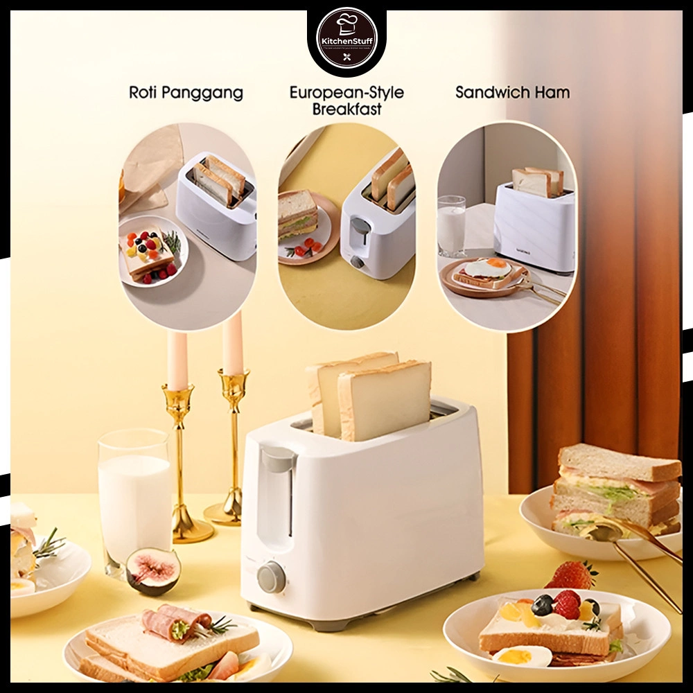 Alat Pemanggang Roti 2 Slice Bread Toaster Automatic Pop Up Electric | KITCHEN STUFF