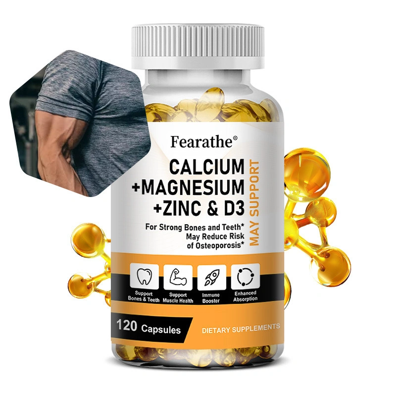 3-IN-1 120 Kalsium Magnesium Seng Vitamin D3 Kapsul Suplemen Mineral Tulang dan Gigi