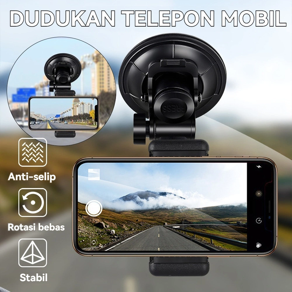 Car Serbaguna Phone Holder Bluetooth Rekam Video Mobil Panjang Lazypod Mount Handphone GPS