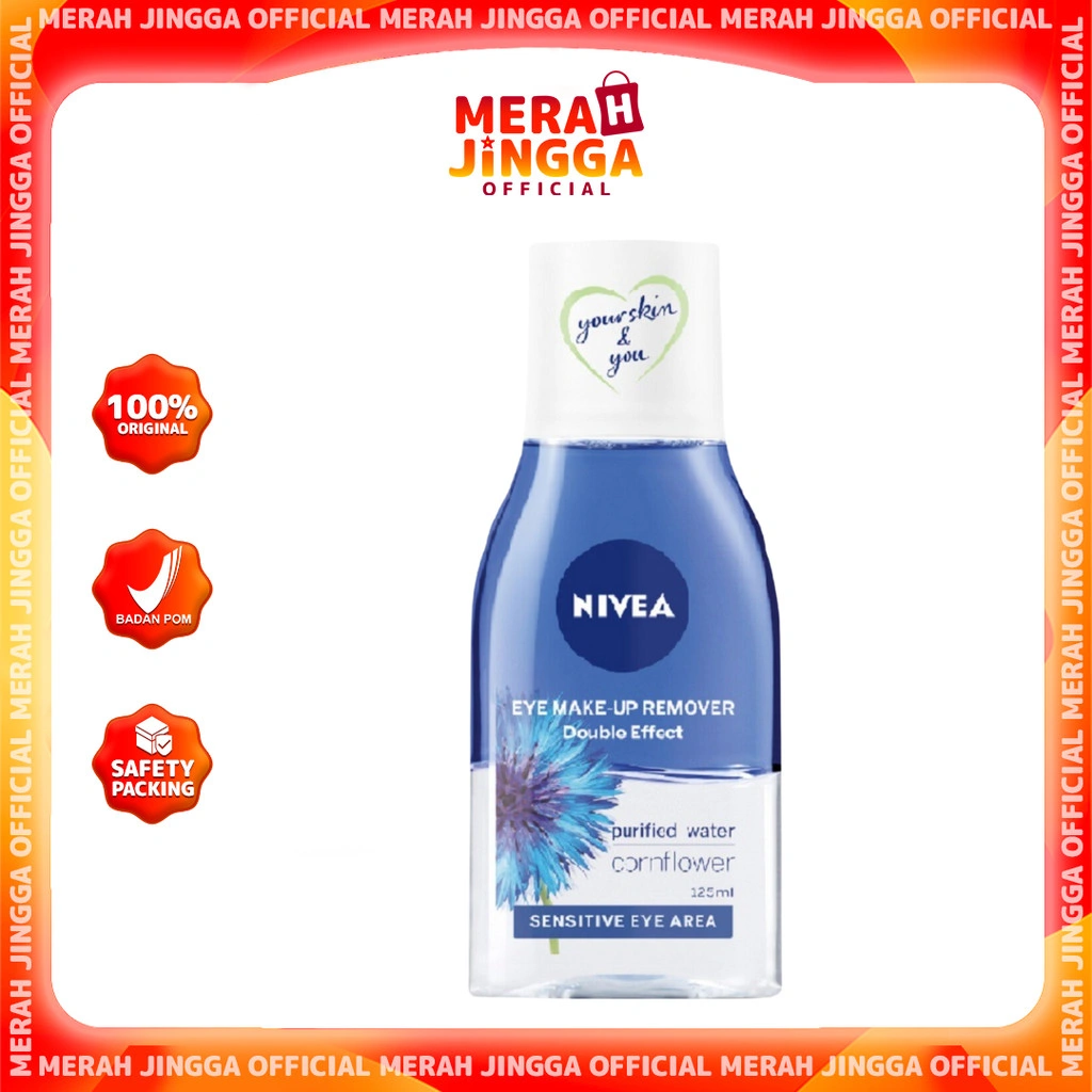 Nivea Eye Makeup Remover Double Effect 125ml | Merah Jingga Official