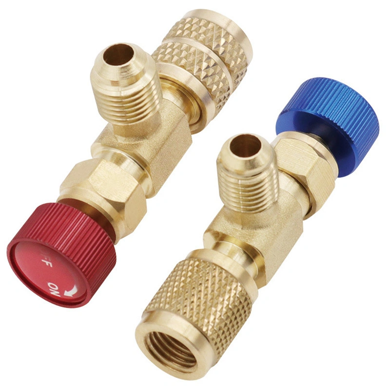 Control Valve AC Kran Manifold R410 R22 Kran Freon Adaptor Nepel Isi Freon Ac Mobil Adaptor Pengaman Isi Freon Ac Tambahan Katup Keselamatan Konektor Pendingin Kualitas