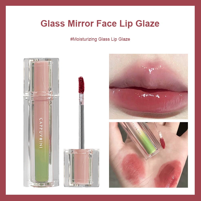 [COD]Cappuvini Lip Gloss Iced Tea Lip Jelly Tint Lipstik Glossy Water Mirror Moisturzing Lip Glaze