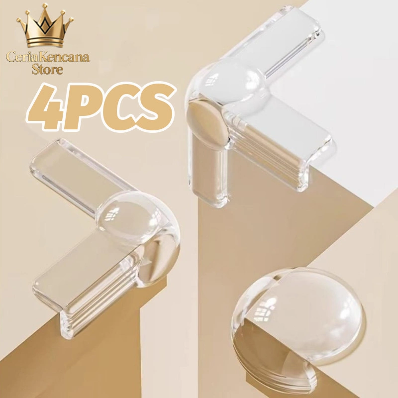Paket Isi 4pcs Pengaman Silikon Lentur Pelindung Pengaman Siku Sudut Meja Silikon Silicone Pengaman Siku Meja
