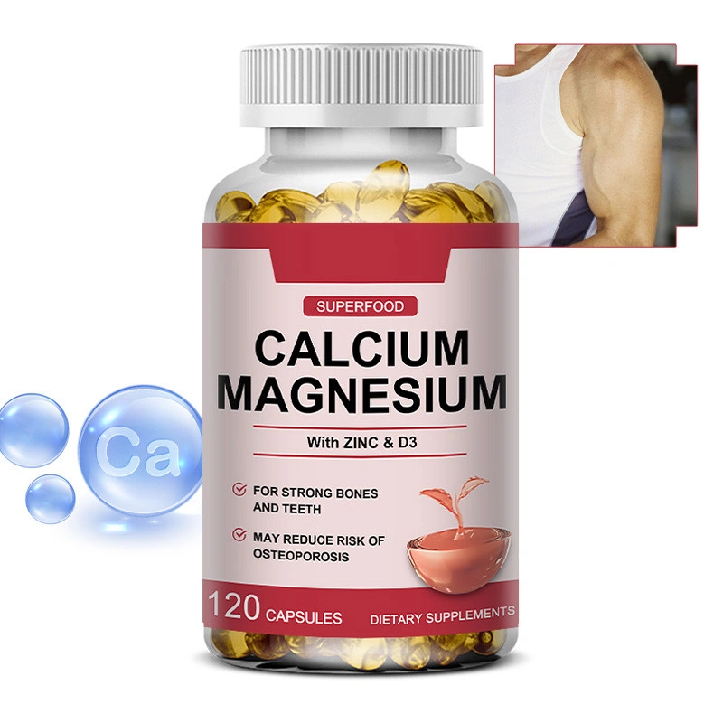 Kapsul Kalsium Magnesium Seng dengan Vitamin D3 Mendukung Kesehatan Tulang, Suplemen Vitamin Fungsi Neuroimun
